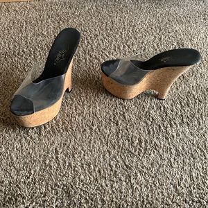 Cork Pleaser platforms
